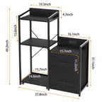 Classeur 2 tiroirs pour bureau, compatible lettres/documents légaux/A4