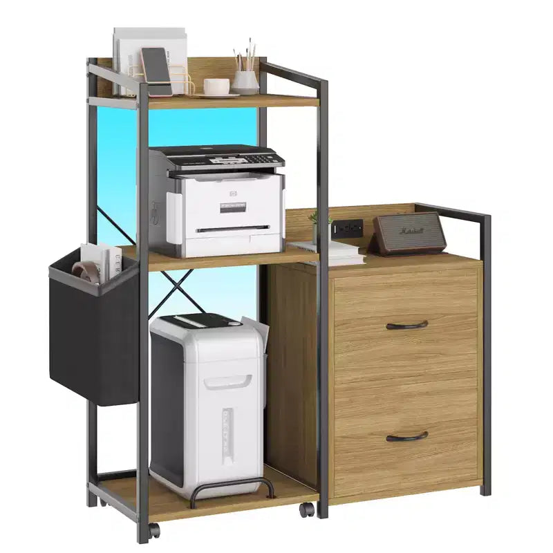 Classeur 2 tiroirs pour bureau, compatible lettres/documents légaux/A4