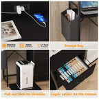 Classeur 2 tiroirs pour bureau, compatible lettres/documents légaux/A4