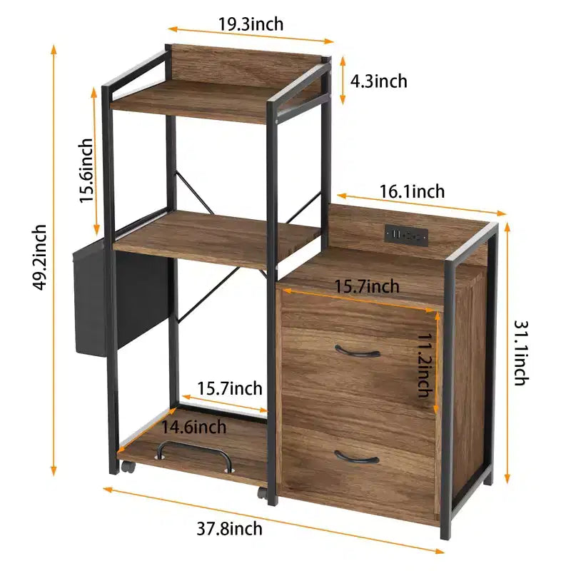 Classeur 2 tiroirs pour bureau, compatible lettres/documents légaux/A4