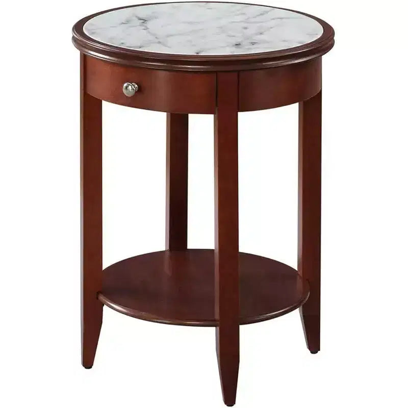 Table d'appoint rectangulaire en bois, 61 cm de hauteur, couleur orange