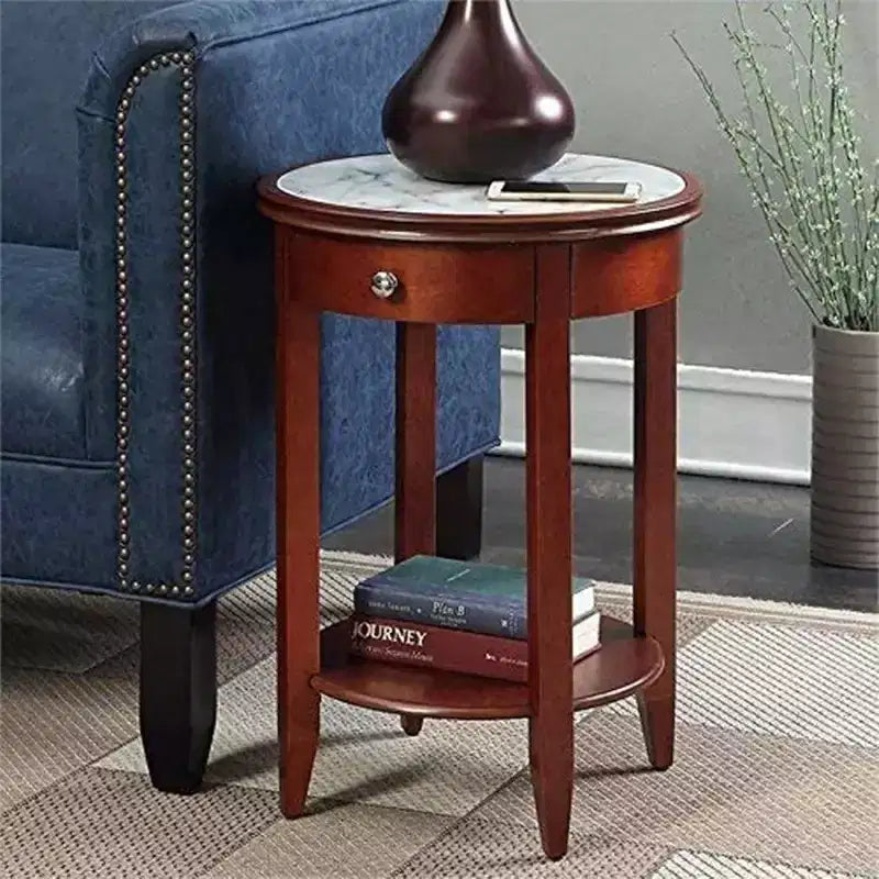 Table d'appoint rectangulaire en bois, 61 cm de hauteur, couleur orange