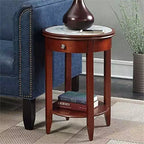 Table d'appoint rectangulaire en bois, 61 cm de hauteur, couleur orange