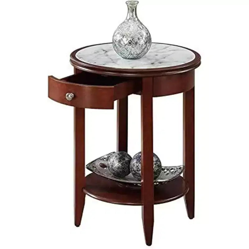 Table d'appoint rectangulaire en bois, 61 cm de hauteur, couleur orange