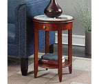 Table d'appoint rectangulaire en bois, 61 cm de hauteur, couleur orange