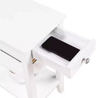 Table d'appoint rectangulaire en bois blanc de 24 po de hauteur