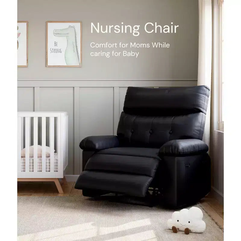 Fauteuil inclinable pivotant surdimensionné - Fauteuil inclinable manuel extra large en cuir PU pour adultes, grand fauteuil relaxant avec fonctions de chauffage et de massage