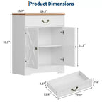 Bahut de ferme avec rangement, buffet blanc avec 4 portes et 2 tiroirs, meuble bar à café avec étagères réglables, rangement multifonctionnel