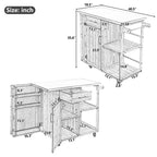 Îlot de cuisine d'extérieur en bois de sapin avec rangement, desserte de cuisine roulante verrouillable avec plateau en acier inoxydable, porte-serviettes et porte-épices pour patio/cuisine