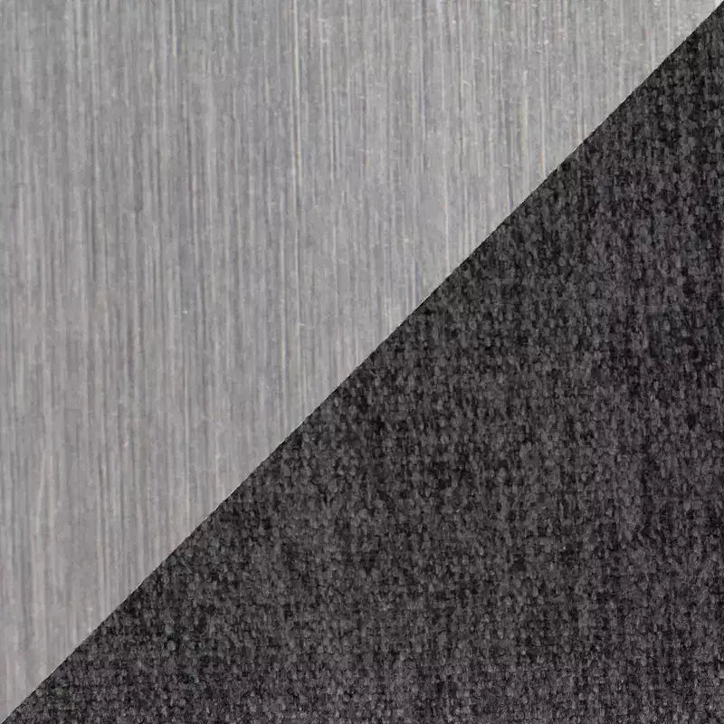Tabourets de bar hauts Fuji en acier inoxydable et tissu anthracite