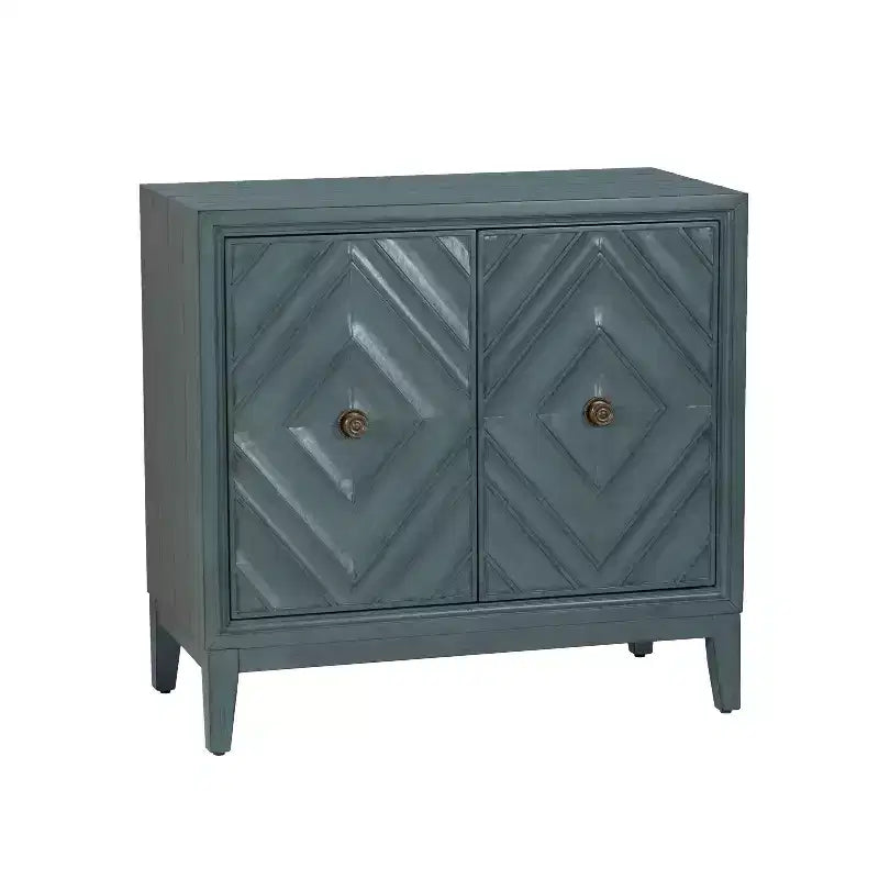 Powell 2 Doors Jaylan Diamond Cabinet Blue