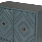 Armoire Jaylan Diamond 2 portes bleue