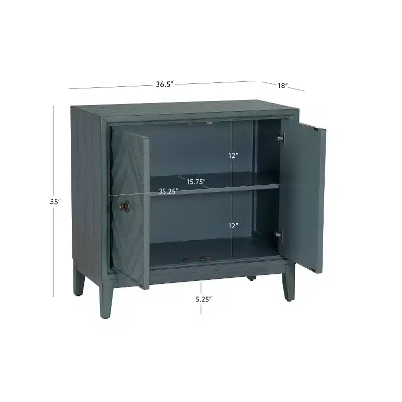 Armoire Jaylan Diamond 2 portes bleue