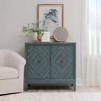 Armoire Jaylan Diamond 2 portes bleue