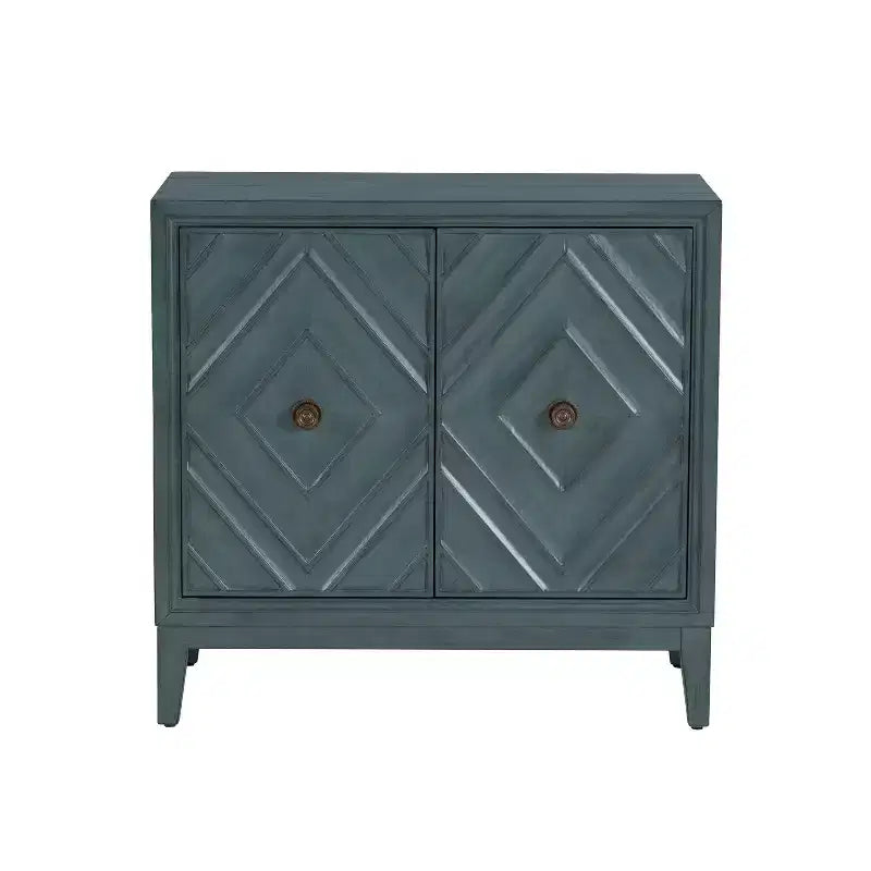 Armoire Jaylan Diamond 2 portes bleue
