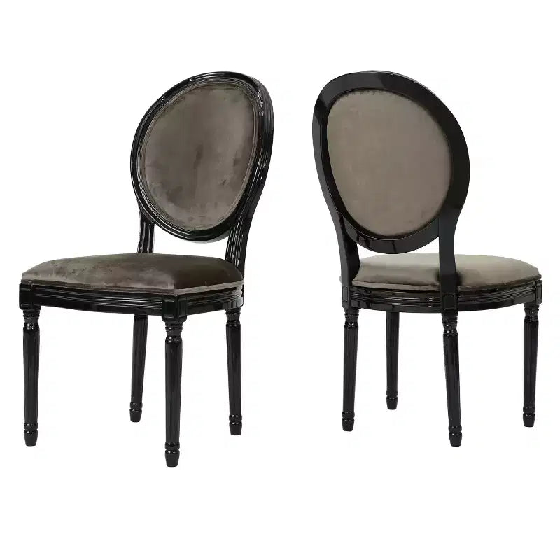 Chaise de salle à manger Camille en velours neuf