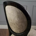 Chaise de salle à manger Camille en velours neuf