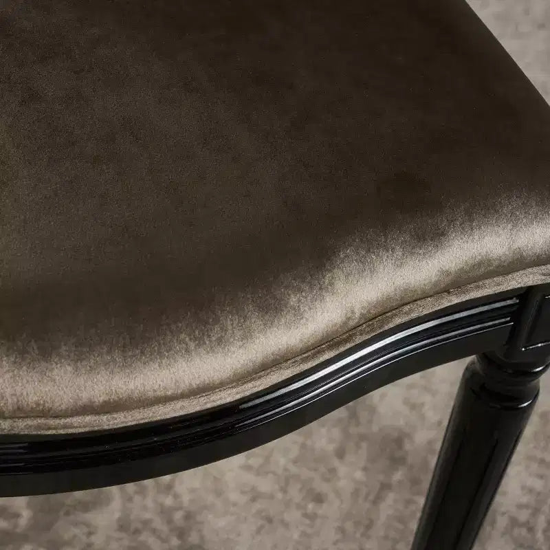 Chaise de salle à manger Camille en velours neuf