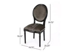 Chaise de salle à manger Camille en velours neuf