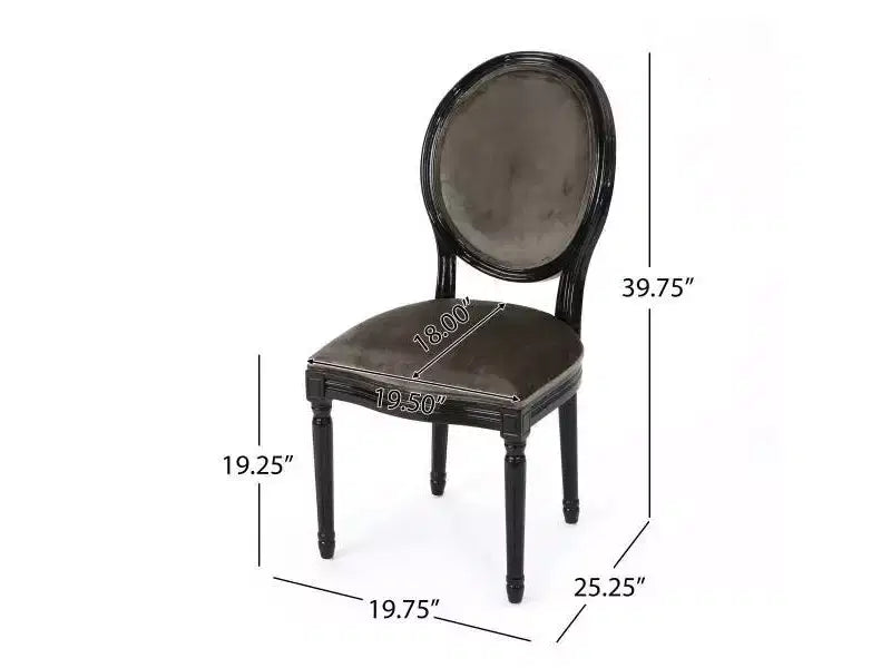 Chaise de salle à manger Camille en velours neuf