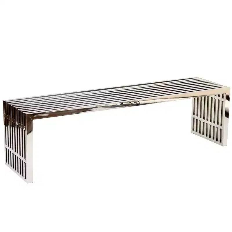 Banc en acier inoxydable Gridiron