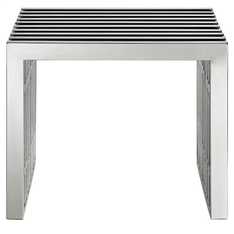 Banc en acier inoxydable Gridiron