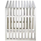 Banc en acier inoxydable Gridiron