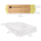 Matelas en mousse à mémoire de forme de 12 po à 2 couches, mi-ferme, au gel de charbon de bois et au thé vert