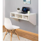 Bureau d'ordinateur mural et armoire suspendue