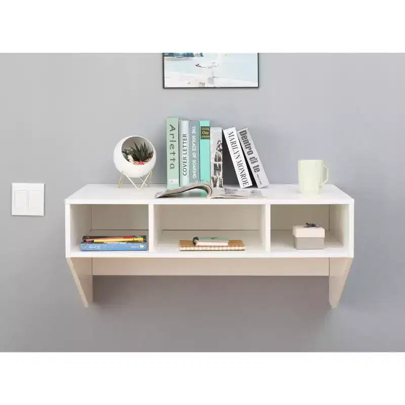 Bureau d'ordinateur mural et armoire suspendue