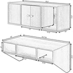Bureau d'ordinateur mural et armoire suspendue