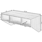 Bureau d'ordinateur mural et armoire suspendue