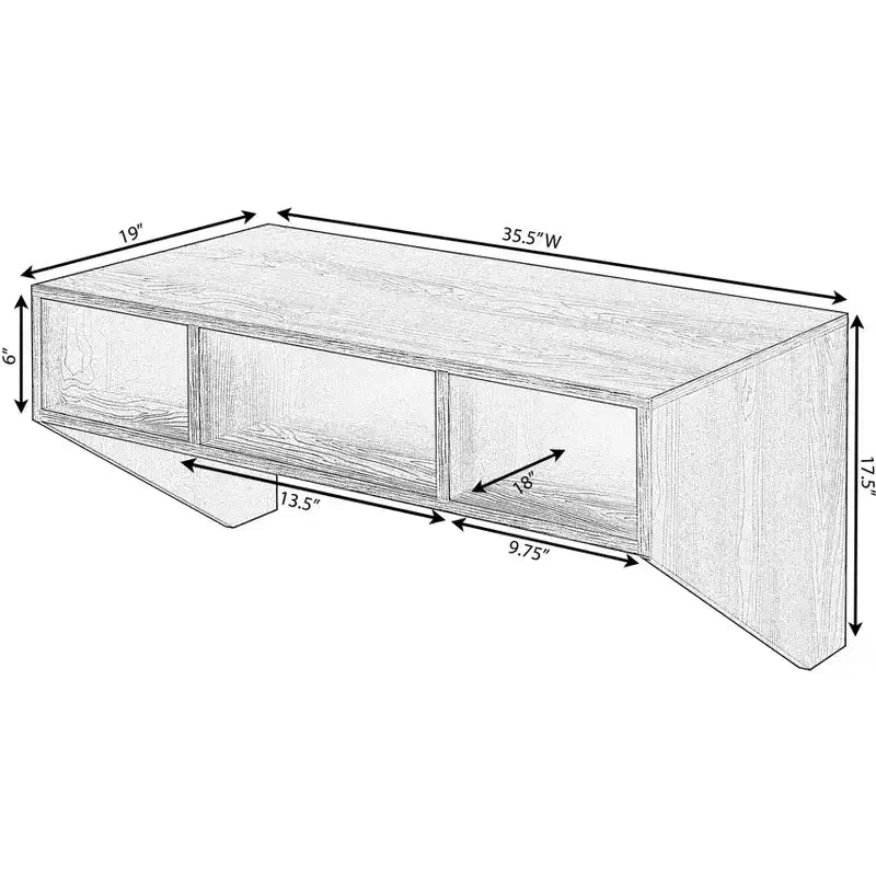 Bureau d'ordinateur mural et armoire suspendue