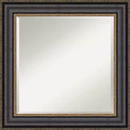 Thomas Bronze Framed Bathroom Vanity Wall Mirror Black - Amanti Art