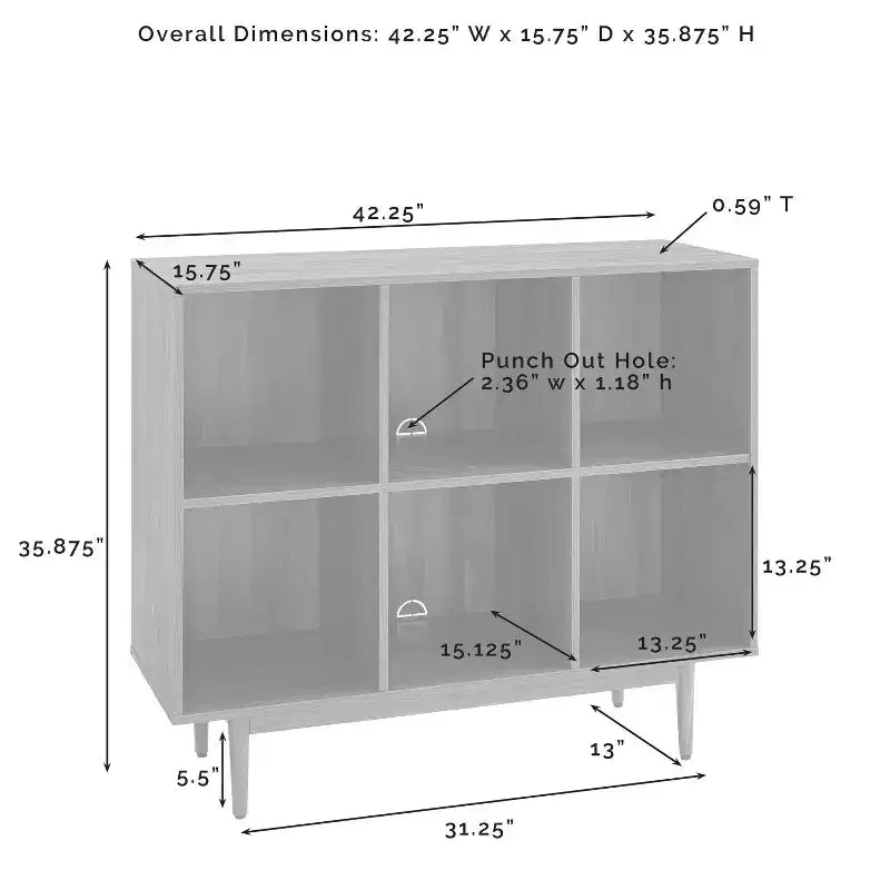 Bibliothèque cube 6 cases Liam 35,88