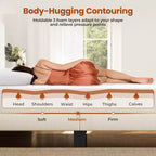 Matelas en mousse à mémoire de forme au gel 10 po avec parfum de thé vert, technologie rafraîchissante, 3 couches de mousse